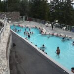 Soaking at the Banff Upper Hot Springs